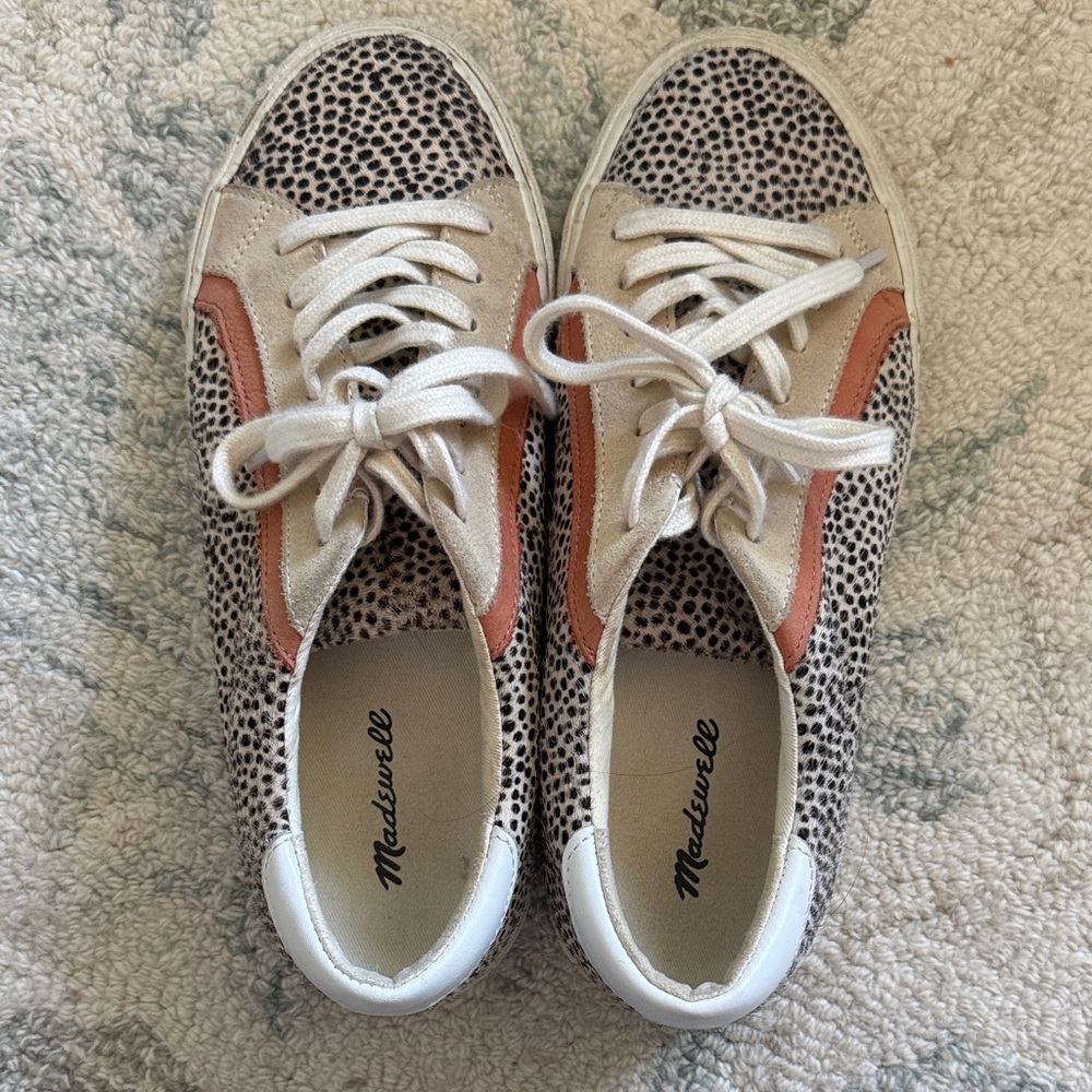 Madewell Women's Spotted Sneakers - Cream and Tan